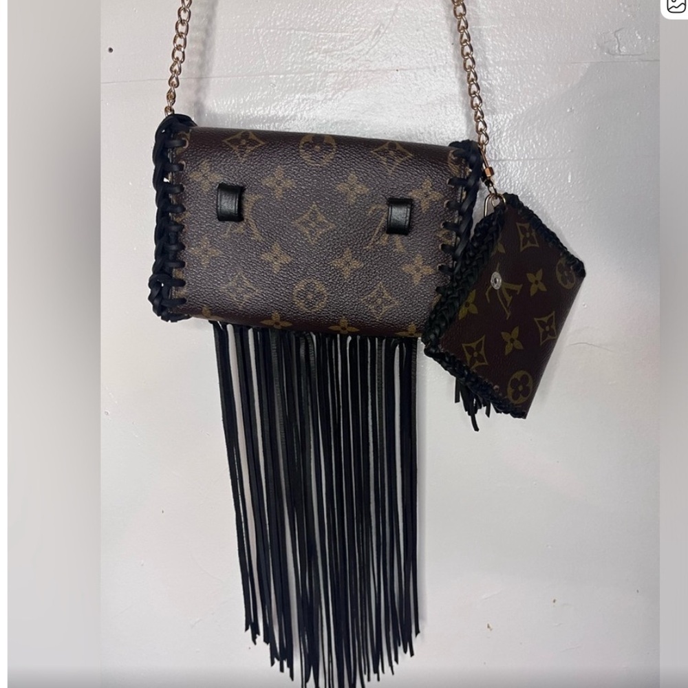 Louis Vuitton Brown and Black Fringe Bag - Picture 10 of 13
